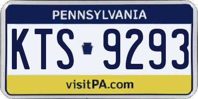 PA license plate KTS9293