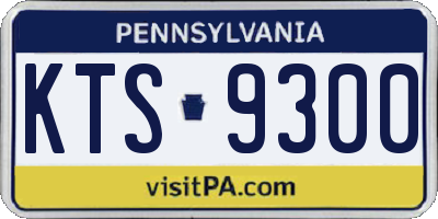 PA license plate KTS9300