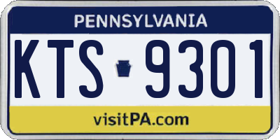 PA license plate KTS9301