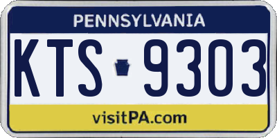 PA license plate KTS9303