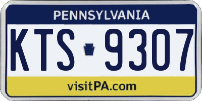 PA license plate KTS9307