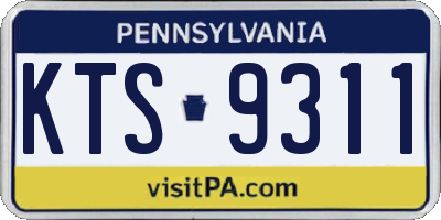 PA license plate KTS9311