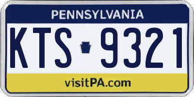 PA license plate KTS9321