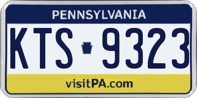 PA license plate KTS9323