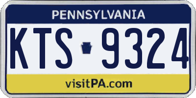 PA license plate KTS9324