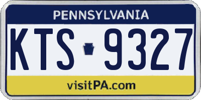 PA license plate KTS9327