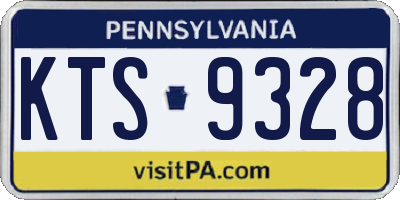 PA license plate KTS9328