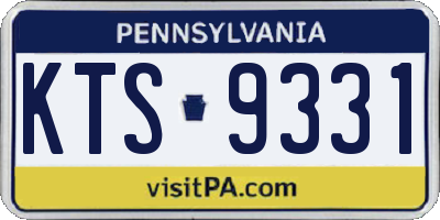 PA license plate KTS9331
