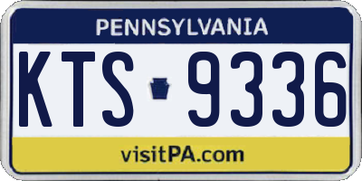 PA license plate KTS9336