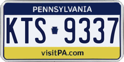 PA license plate KTS9337