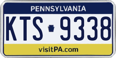 PA license plate KTS9338