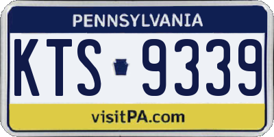 PA license plate KTS9339