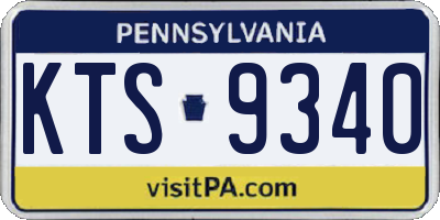 PA license plate KTS9340