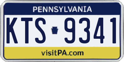 PA license plate KTS9341