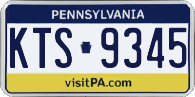 PA license plate KTS9345