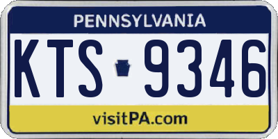 PA license plate KTS9346