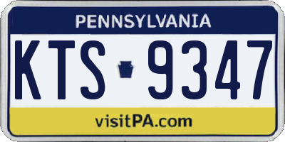 PA license plate KTS9347