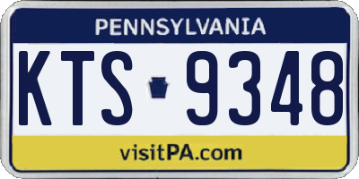 PA license plate KTS9348