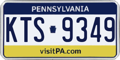 PA license plate KTS9349