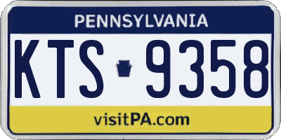 PA license plate KTS9358