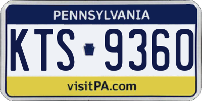 PA license plate KTS9360