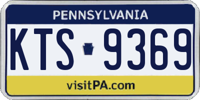 PA license plate KTS9369