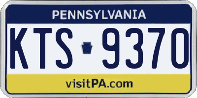 PA license plate KTS9370