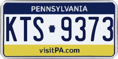 PA license plate KTS9373