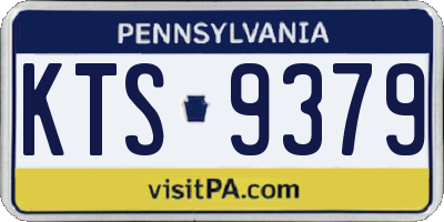PA license plate KTS9379
