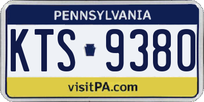 PA license plate KTS9380
