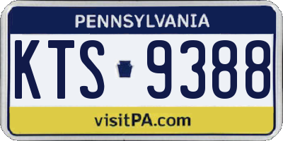 PA license plate KTS9388