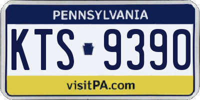 PA license plate KTS9390