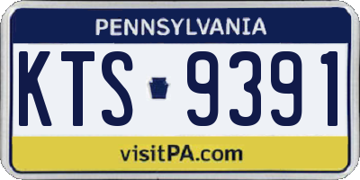 PA license plate KTS9391
