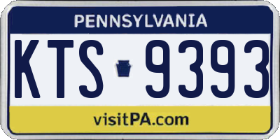 PA license plate KTS9393