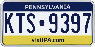 PA license plate KTS9397