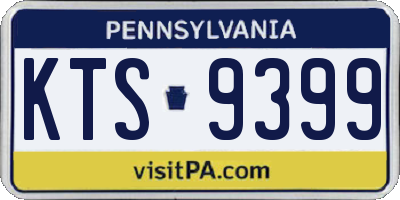 PA license plate KTS9399