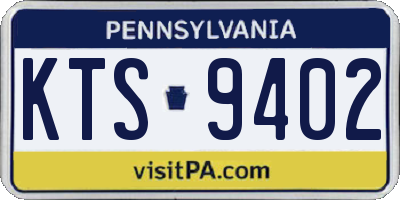 PA license plate KTS9402