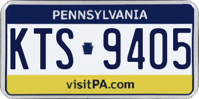 PA license plate KTS9405