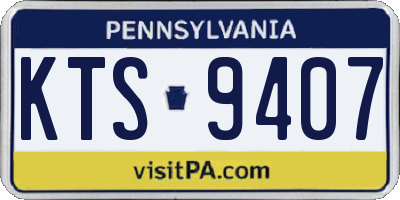 PA license plate KTS9407