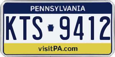 PA license plate KTS9412