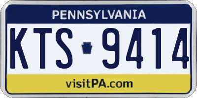 PA license plate KTS9414