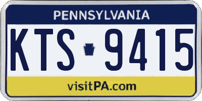 PA license plate KTS9415
