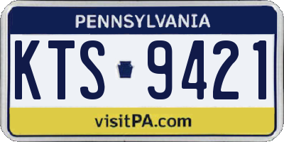 PA license plate KTS9421