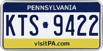 PA license plate KTS9422