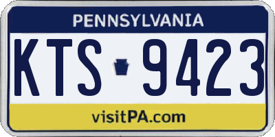 PA license plate KTS9423