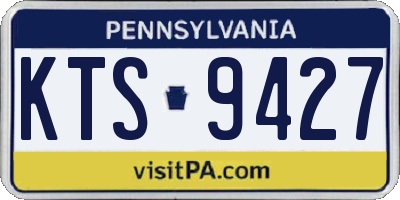 PA license plate KTS9427