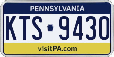 PA license plate KTS9430