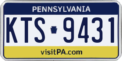 PA license plate KTS9431