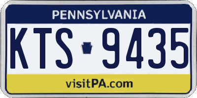 PA license plate KTS9435