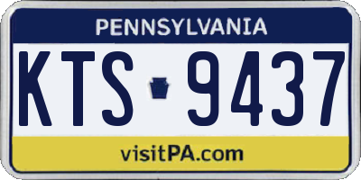 PA license plate KTS9437
